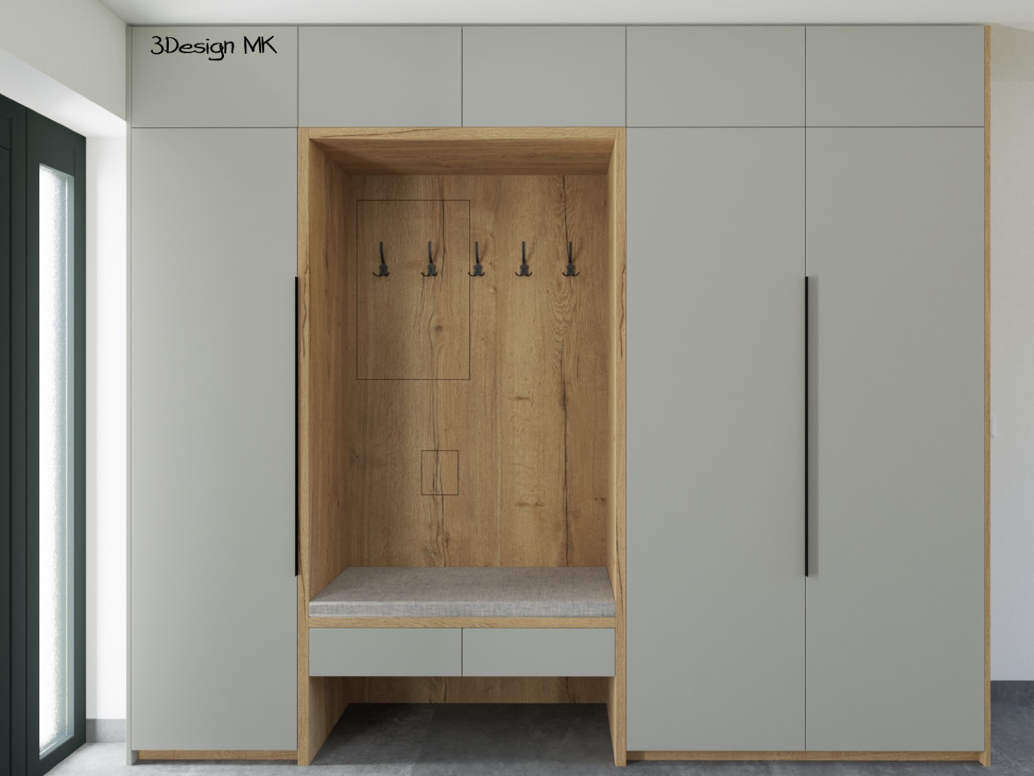 3D vizualizácia vstupnej chodby 7